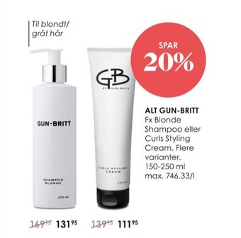 Matas Gun-britt shampoo tilbud