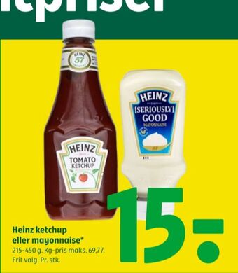Coop 365 Heinz ketchup tilbud