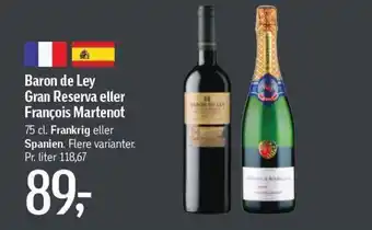 Føtex Baron de Ley Gran Reserva eller François Martenot tilbud