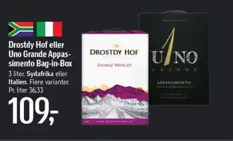 Føtex Drostdy Hof eller Uno Grande Appassimento Bag-in-Box tilbud