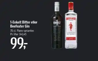 Føtex 1-Enkelt Bitter eller Beefeater Gin tilbud