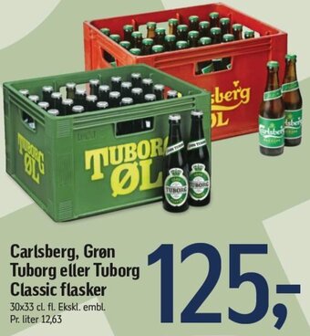 Føtex Carlsberg, Grøn Tuborg eller Tuborg Classic flasker tilbud