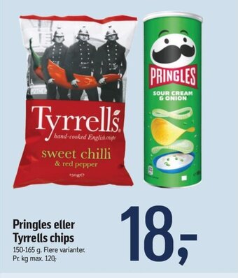 Føtex Pringles eller Tyrrells chips tilbud
