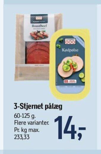Føtex 3-Stjernet pålæg tilbud