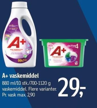 Føtex A+ vaskemiddel tilbud