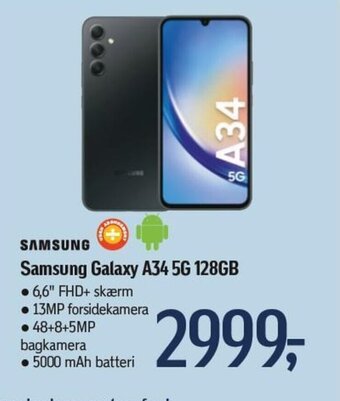 Føtex Samsung Galaxy A34 5G 128GB tilbud