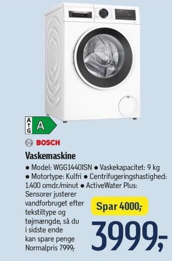 Føtex BOSCH Vaskemaskine tilbud