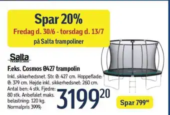 Føtex F.eks. Cosmos 0427 trampolin tilbud