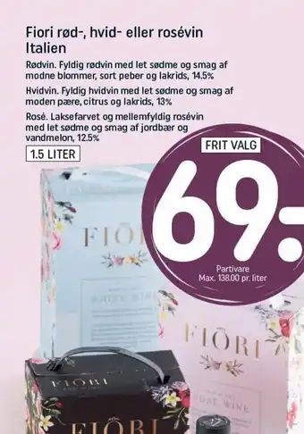 REMA 1000 Fiori rød-, hvid- eller rosévin Italien tilbud