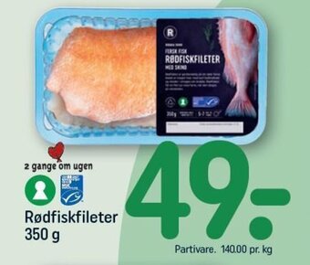 REMA 1000 Rødfiskfileter 350 g tilbud