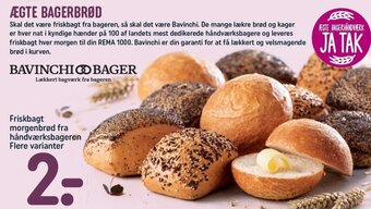 REMA 1000 Friskbagt morgenbrød fra håndværksbageren Flere varianter tilbud
