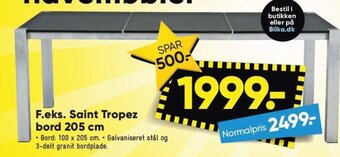 F.eks. Saint Tropez bord 205 cm