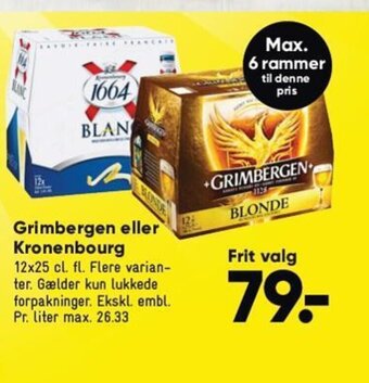 Bilka Grimbergen eller Kronenbourg tilbud