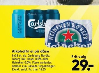 Bilka Alkoholfri øl på dåse tilbud