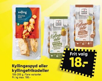 Bilka Kyllingespyd eller kyllingefrikadeller tilbud