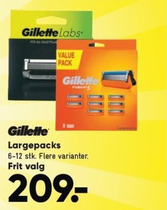 Bilka Gillette Largepacks tilbud