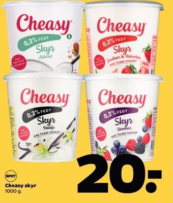 Netto Cheasy skyr 1000 g. tilbud