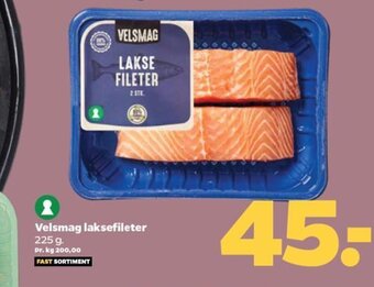 Netto Velsmag laksefileter 225 g. tilbud