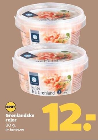 Grønlandske rejer 80 g.
