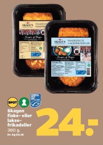 Netto SKAGEN fiske- eller Lakse-Frikadeller tilbud