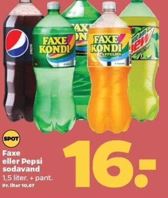 Netto Faxe eller Pepsi sodavand tilbud