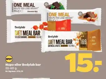 Netto Nupo eller Bodylab bar 55-60 g. tilbud