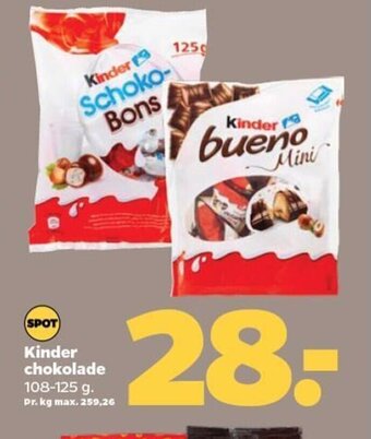 Netto Kinder chokolade tilbud