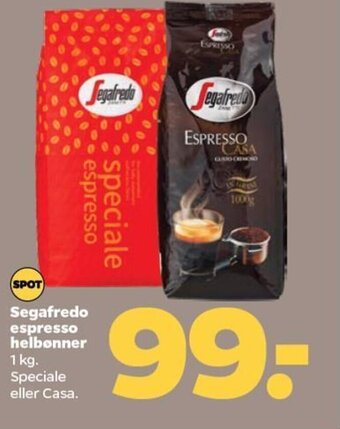 Segafredo espresso helbonner