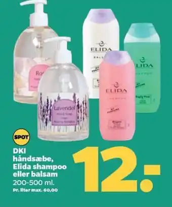 Netto DKI håndsæbe, Elida shampoo eller balsam tilbud