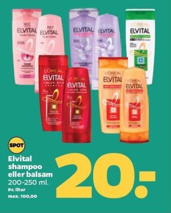 Netto Elvital shampoo eller balsam tilbud
