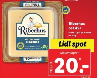 Lidl Riberhus ost 45+ tilbud