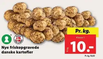 Lidl Nye friskopgravede danske kartofler tilbud