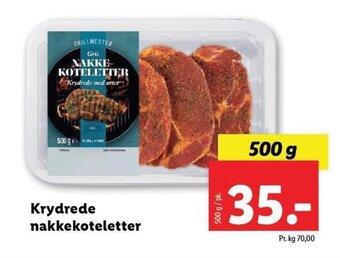 Lidl Krydrede nakkekoteletter tilbud