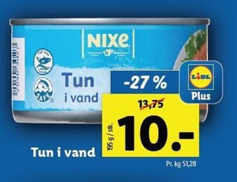 Lidl Tun i vand tilbud