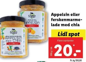 Appelsin eller ferskenmarme-lade med chia
