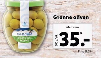 Lidl Grønne oliven tilbud