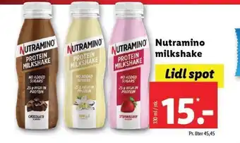 Lidl Nutramino milkshake tilbud