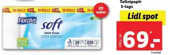 Lidl Toiletpapir 3-lags tilbud