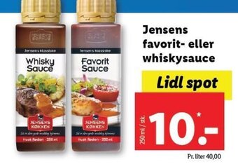 Lidl Jensens favorit- eller whiskysauce tilbud