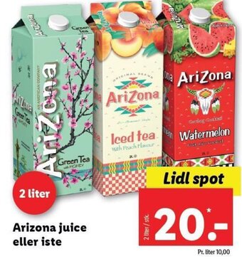 Lidl Arizona juice eller iste tilbud