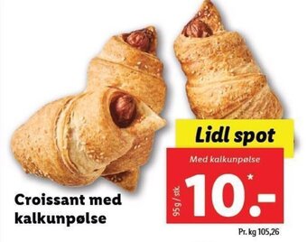 Croissant med kalkunpølse