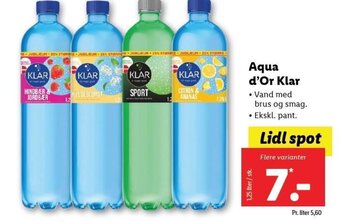 Lidl Aqua d'Or Klar tilbud
