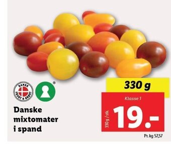 Lidl Danske mixtomater i spand tilbud