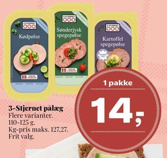 Dagli'Brugsen 3-stjernet pålæg tilbud