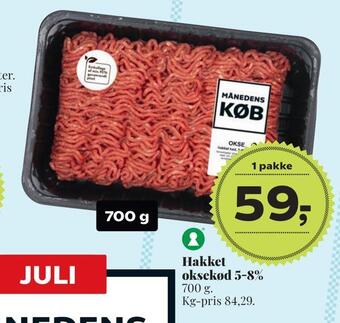 Dagli'Brugsen Hakket oksekød 5-8% tilbud
