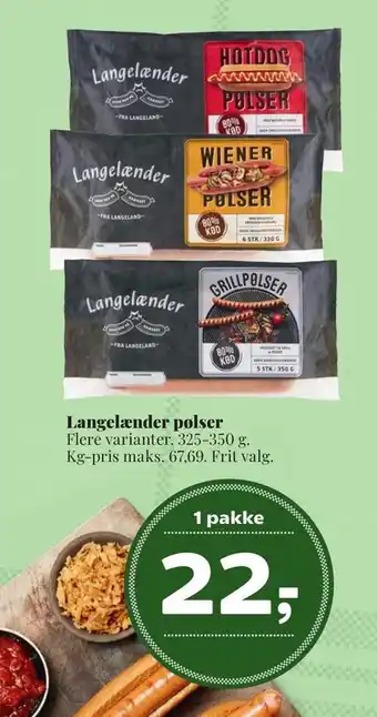 Dagli'Brugsen Langelænder pølser tilbud