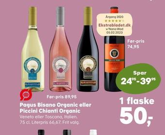 Kvickly Pagus bisano organic eller piccini chianti organic tilbud