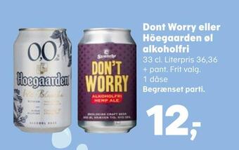 Kvickly Dont worry eller höegaarden øl alkoholfri tilbud
