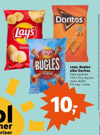 Kvickly Lays, bugles eller doritos tilbud