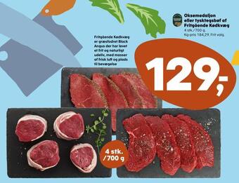 Kvickly Oksemedaljon eller tysktegsbøf af fritgående kødkvæg tilbud